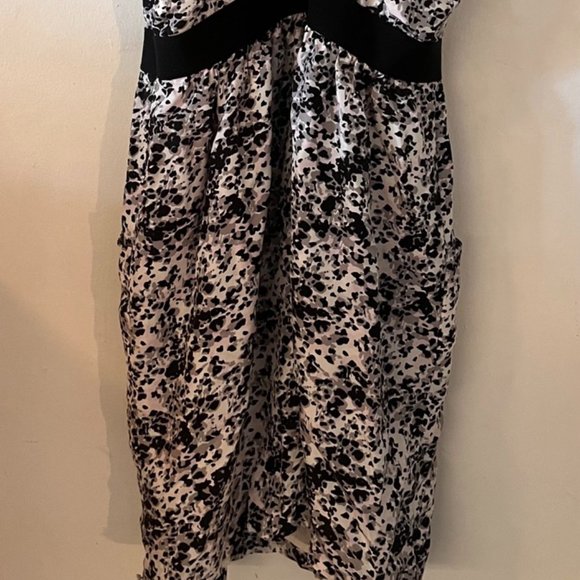 Theory Black Pink Silk Sleeveless Dress with Pockets - Women's 6 - Picture 6 of 6